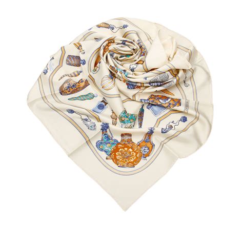 hermes white silk scarf|hermes silk scarf men.